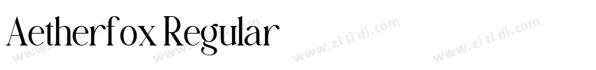 Aetherfox Regular字体转换